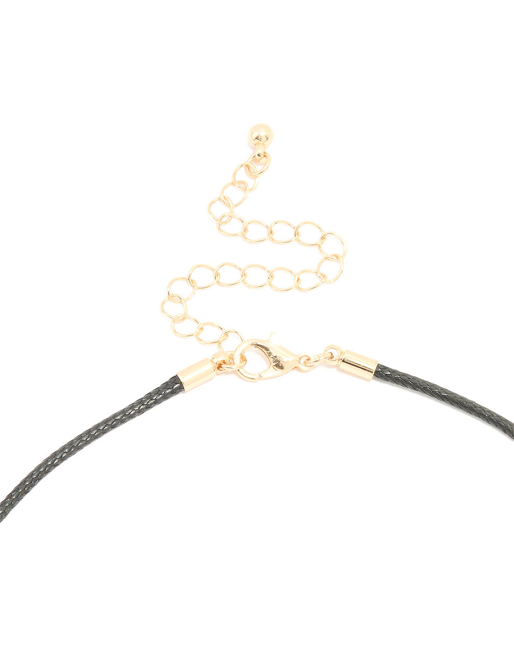 Gold Pebble Cord Medium Pendant Necklace