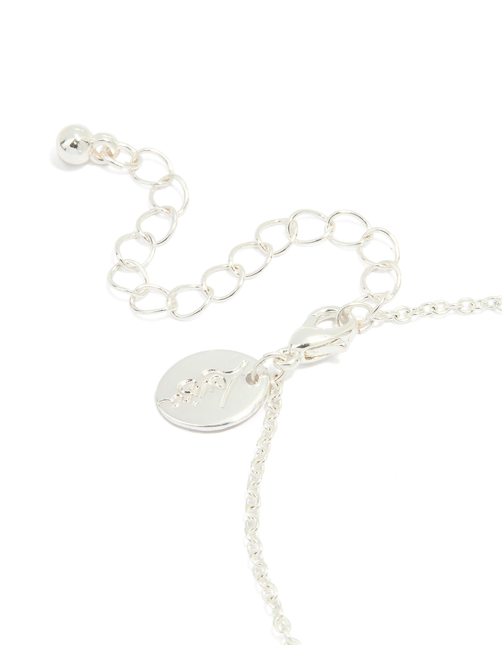 Silver Plated Brass Cubic Zirconia Single Pebble Bracelet