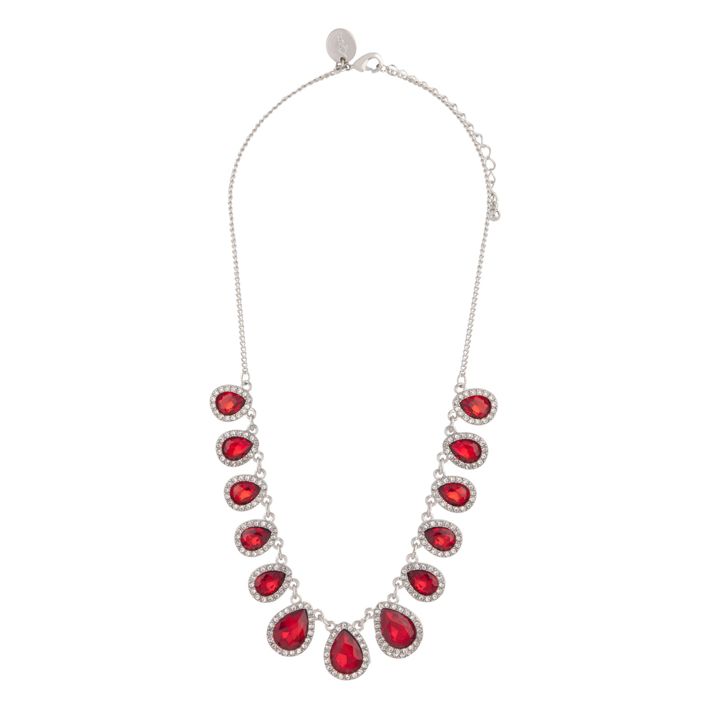 RED RH TEARDROP JEWELED NL