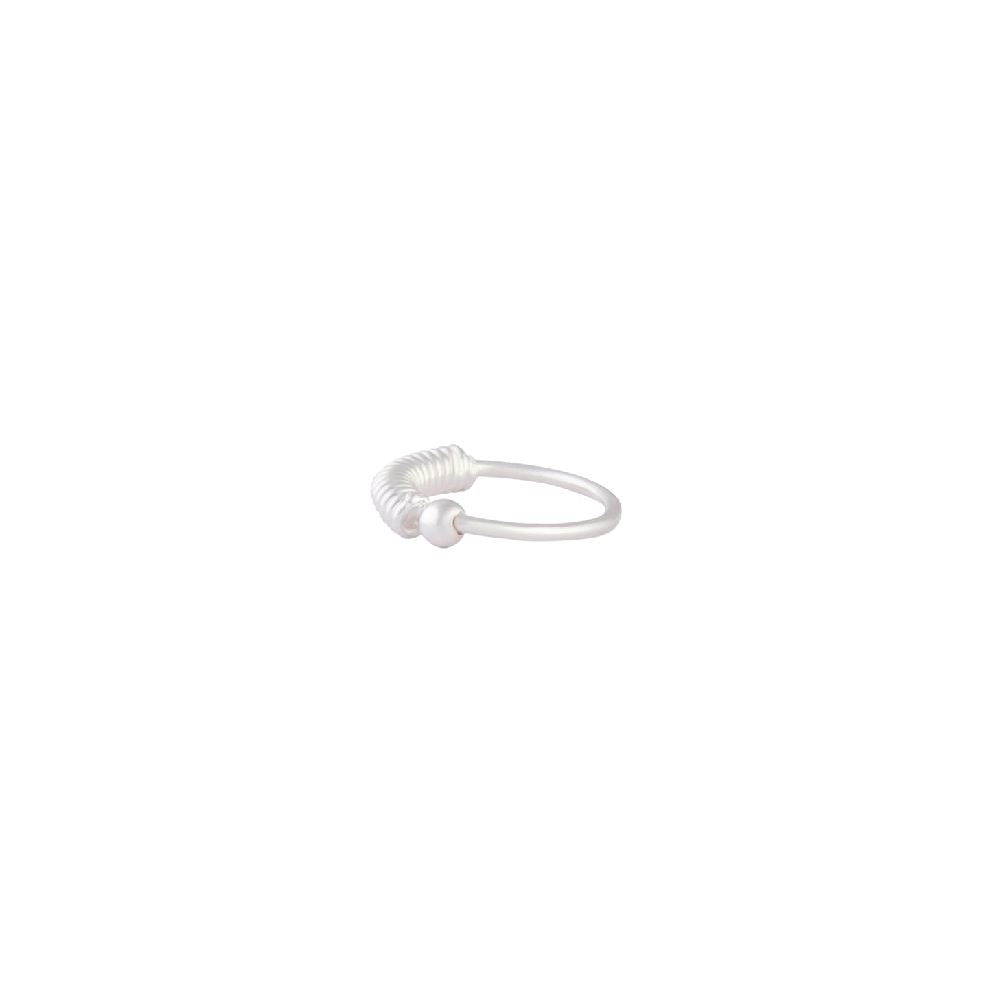 STERLING SILVER COIL 10mm NOSE RING