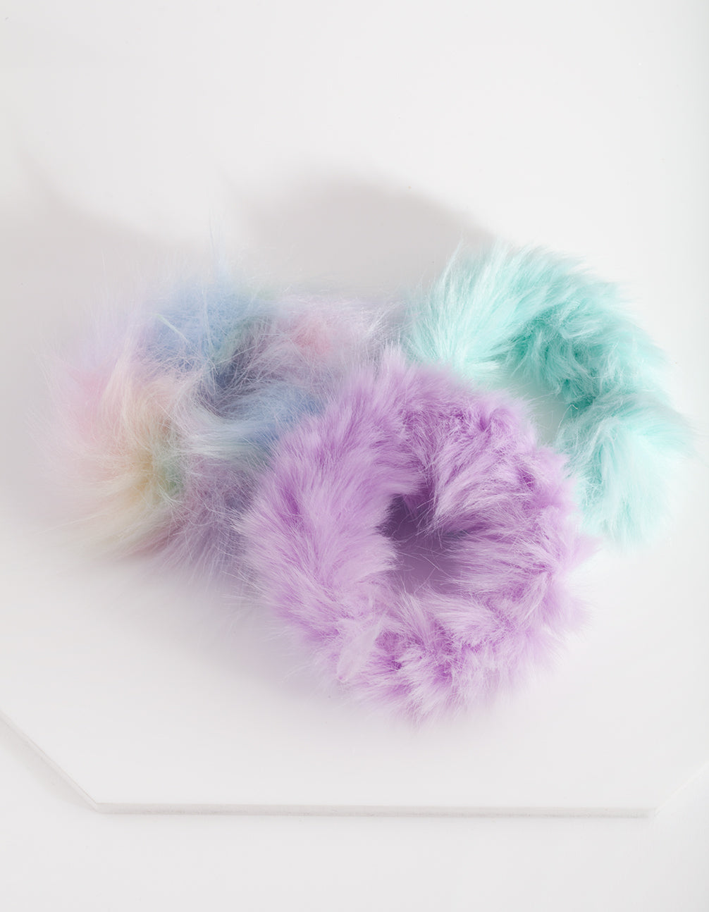 KIDS FB FUR 3 PK SCRUNCHIE