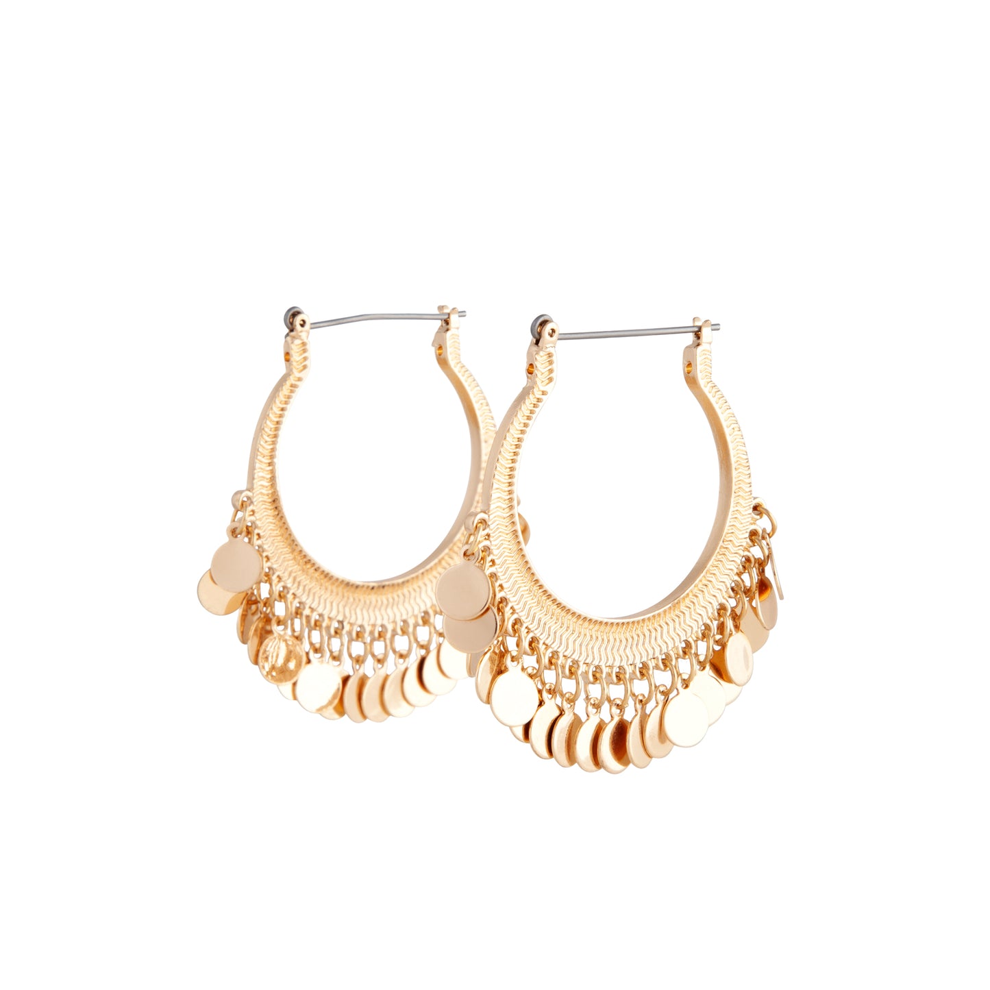 FGOLD SG ETHNIC JINGLE HOOP ER