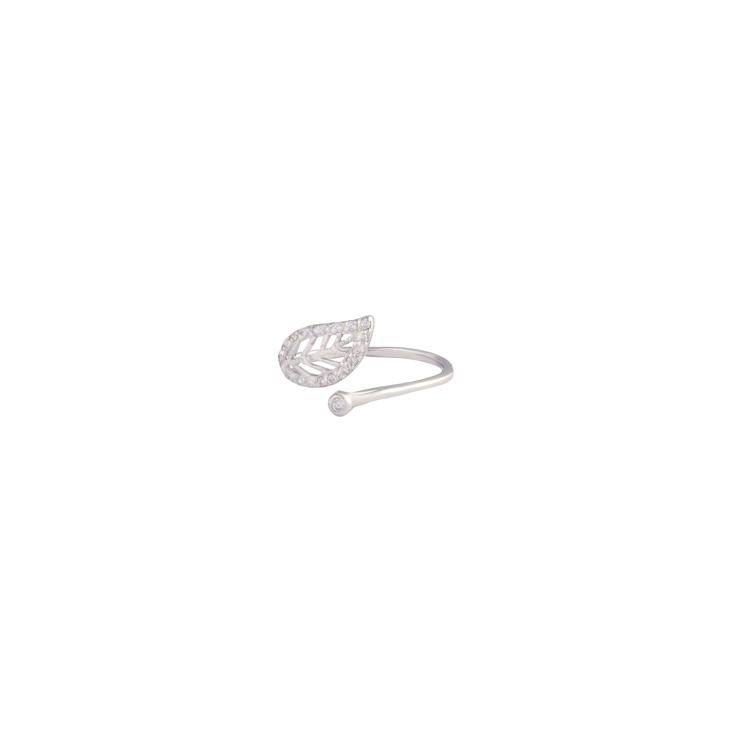 STERLING SILVER LEAF WRAP RING