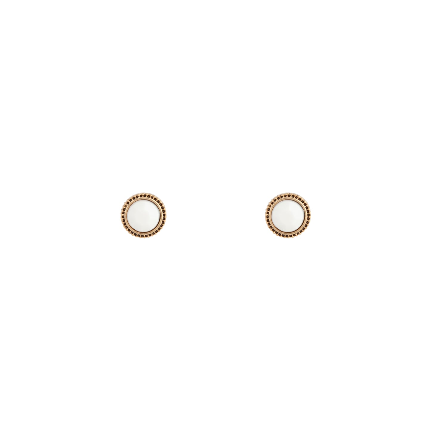 8STD WHITE ROUND FACET STUD ER