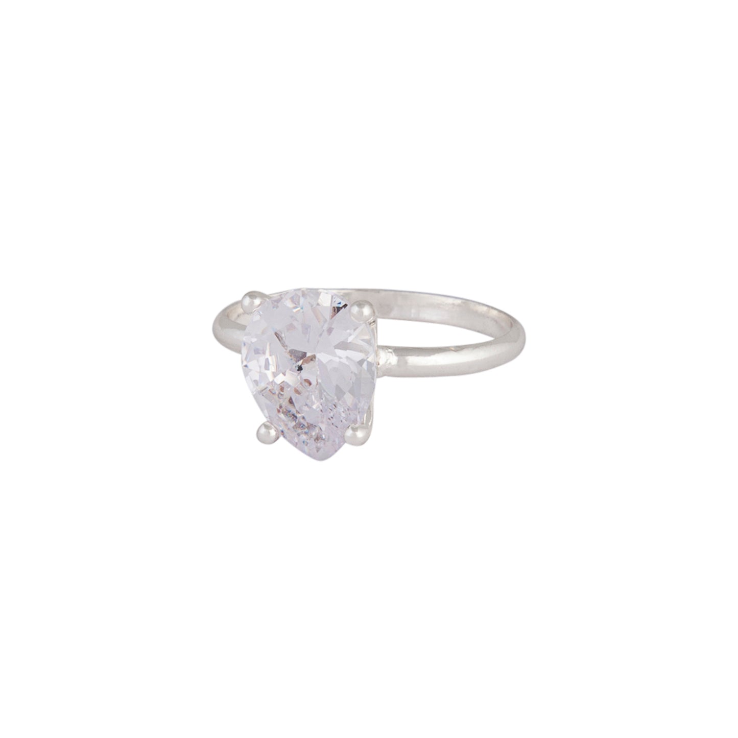 RTCZ SS CZ PEAR STONE RING