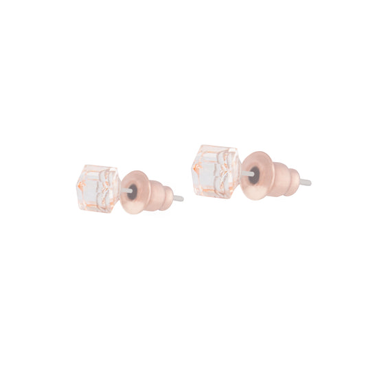 8STD PINK 3D CUBE STUD ER