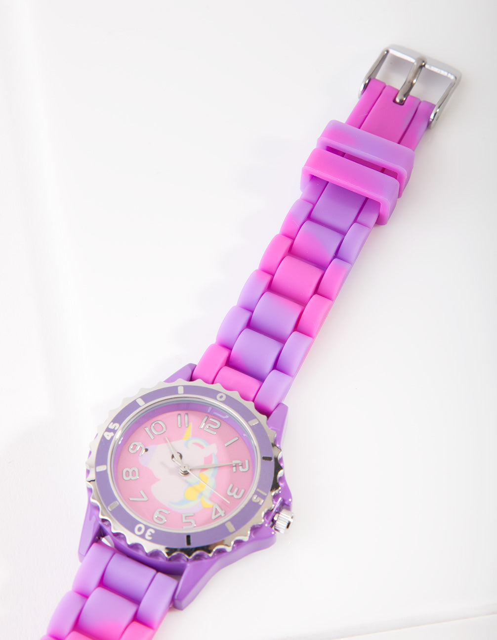 KIDS SIL LNK UNICORN PNK @WTCH
