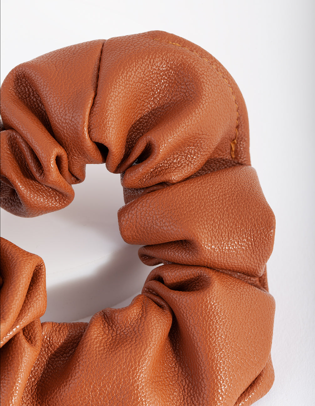 PSVS FB TAN PU SCRUNCHIE