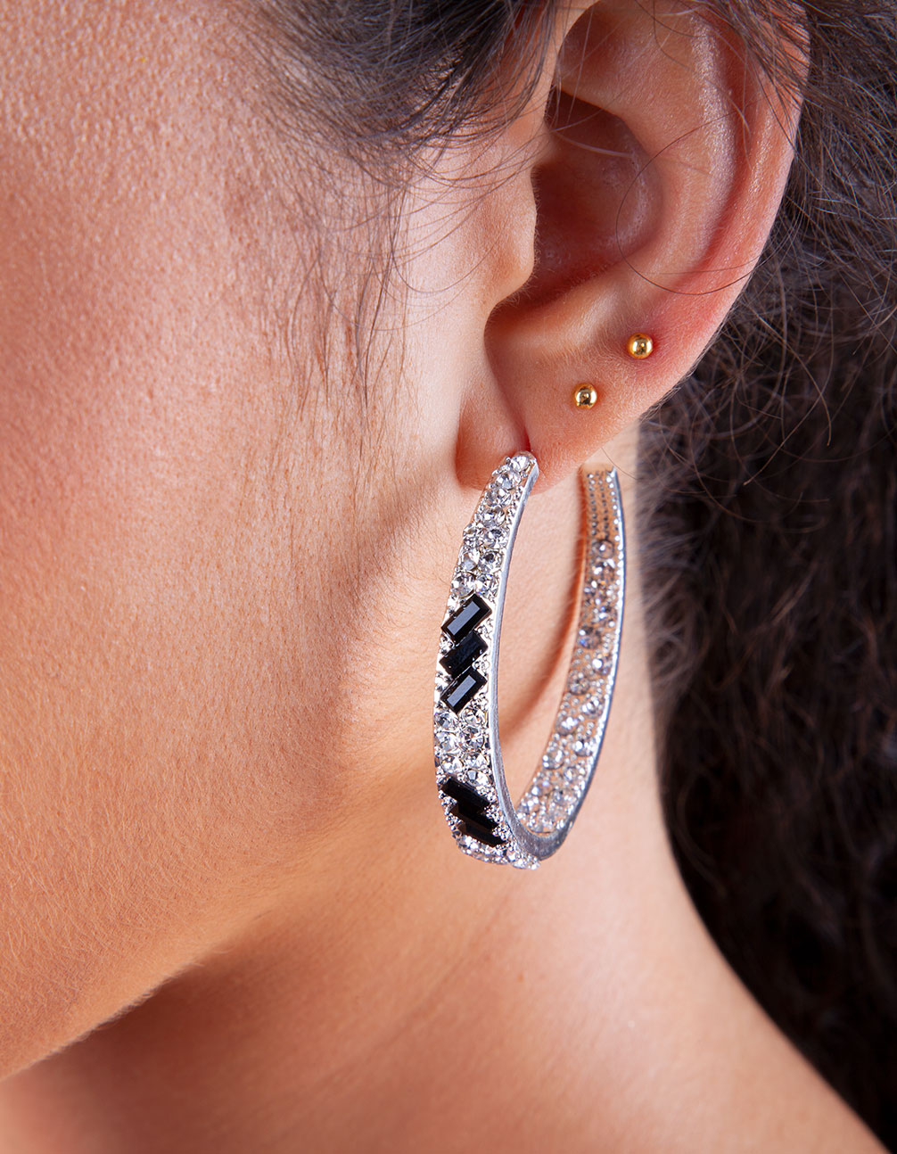 HPSG SS BLING PATTERN HOOP ER