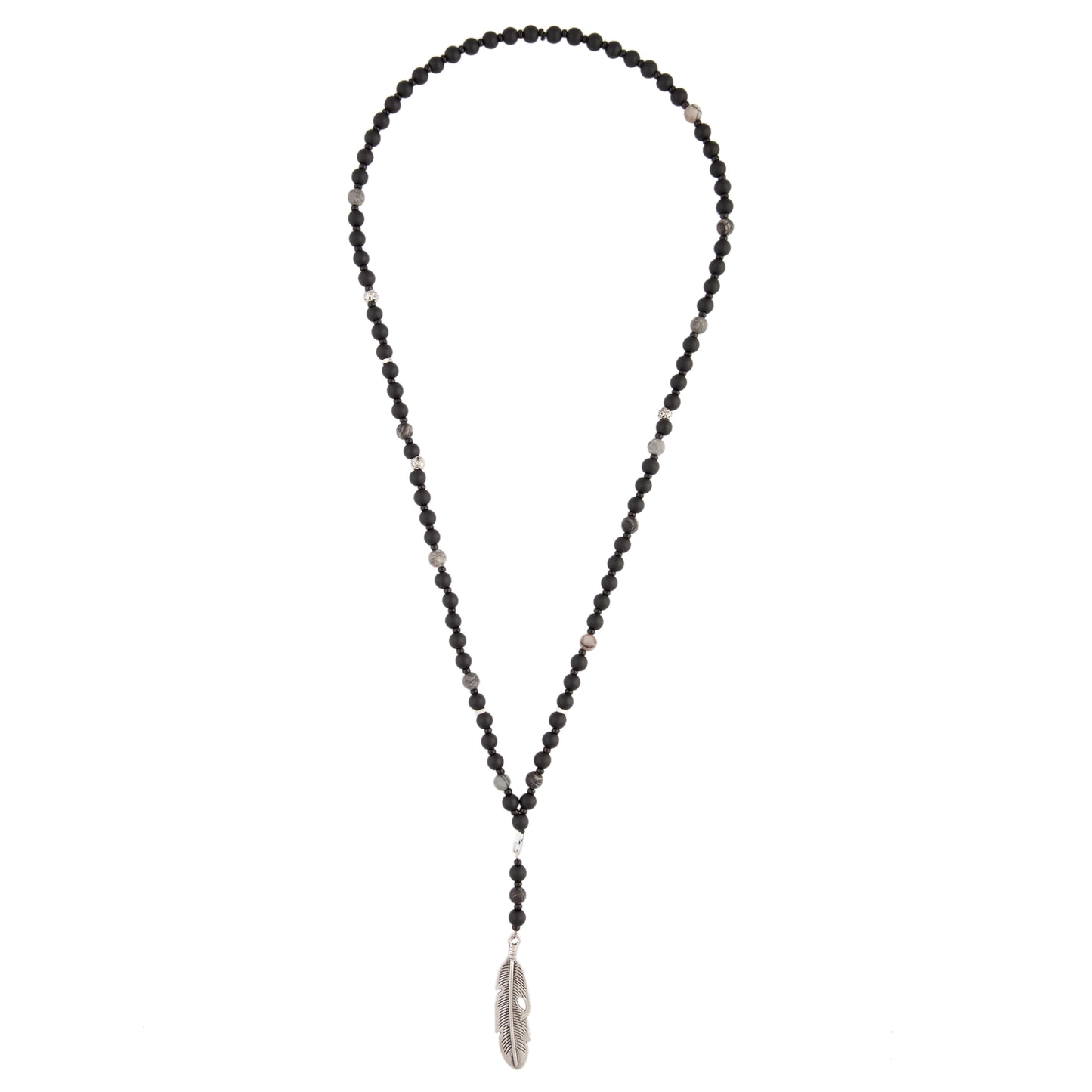 MENS MIX FAUX FTH YNECK NL