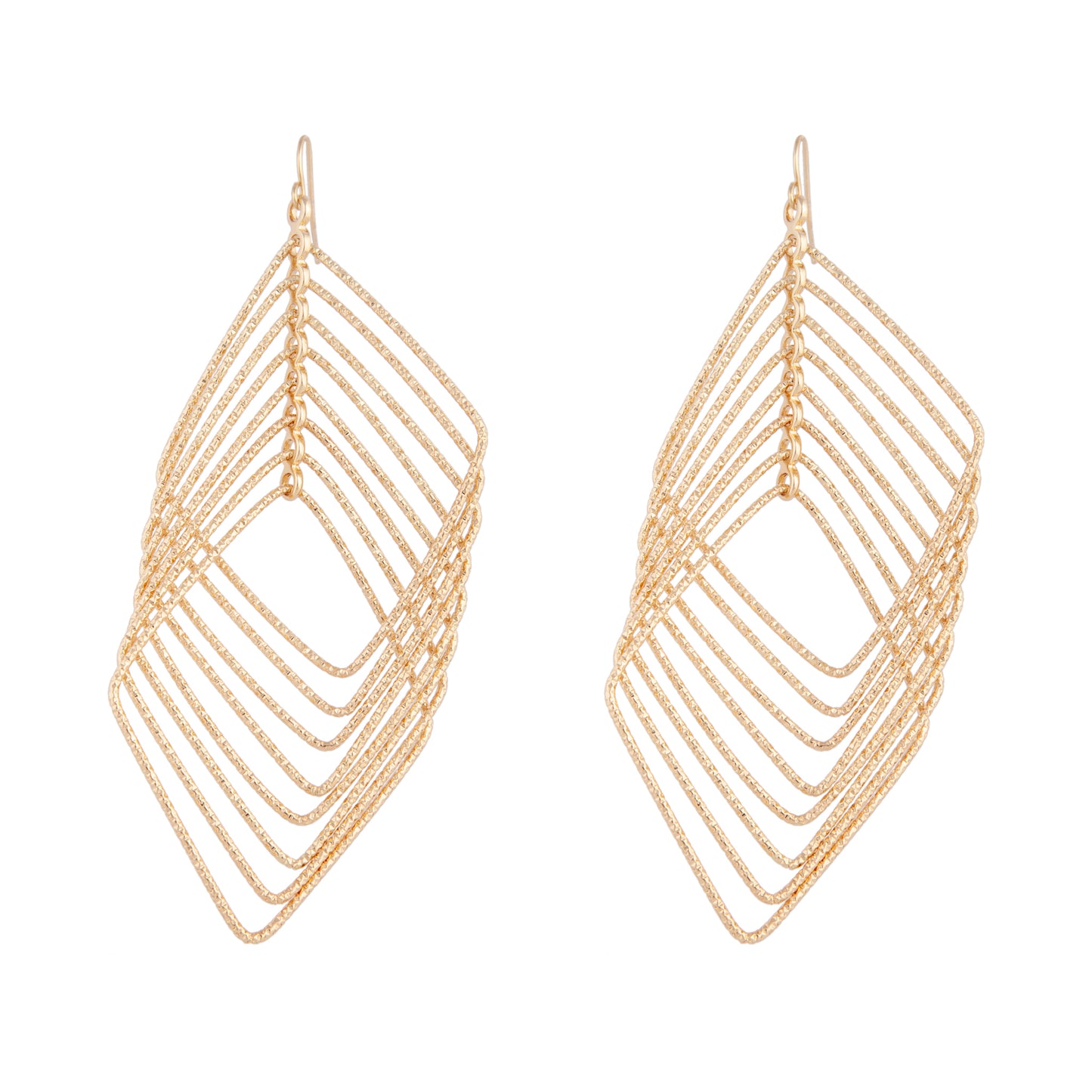 GOLD DIACUT DIAMOND DROP EARRING