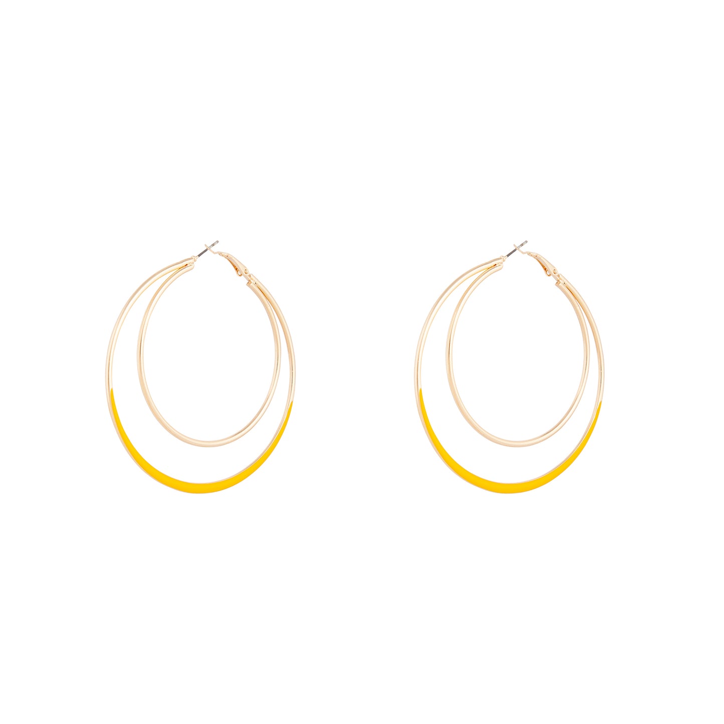 YLW SG ENAMEL DOUBLE HOOP