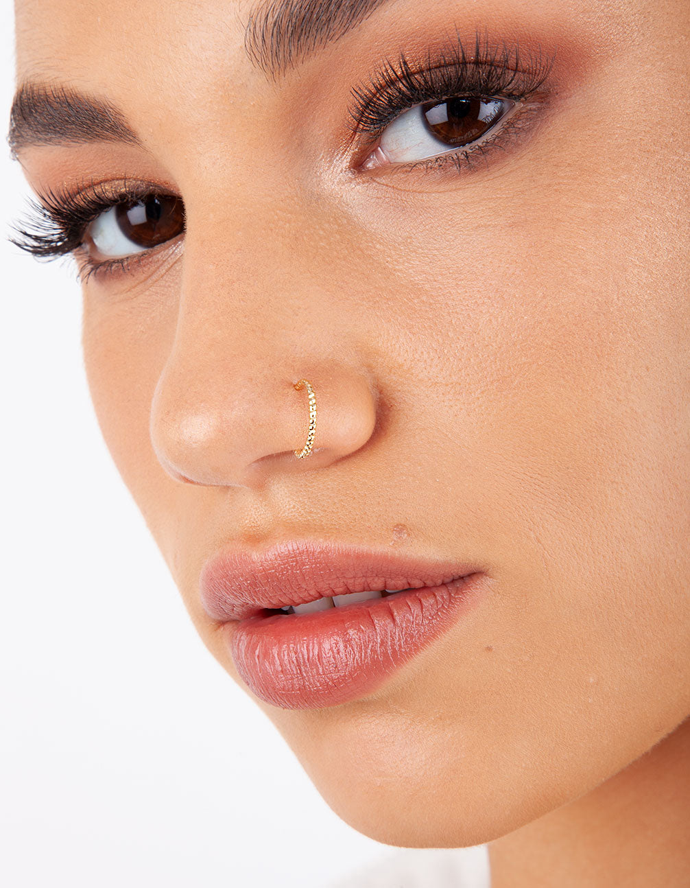 MIXED METAL DIACUT LIP NOSE AND EAR HOOPS