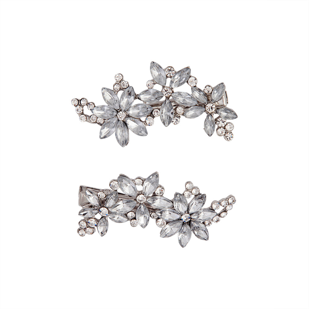 DIAMANTE MULTI FLOWER CLIPS