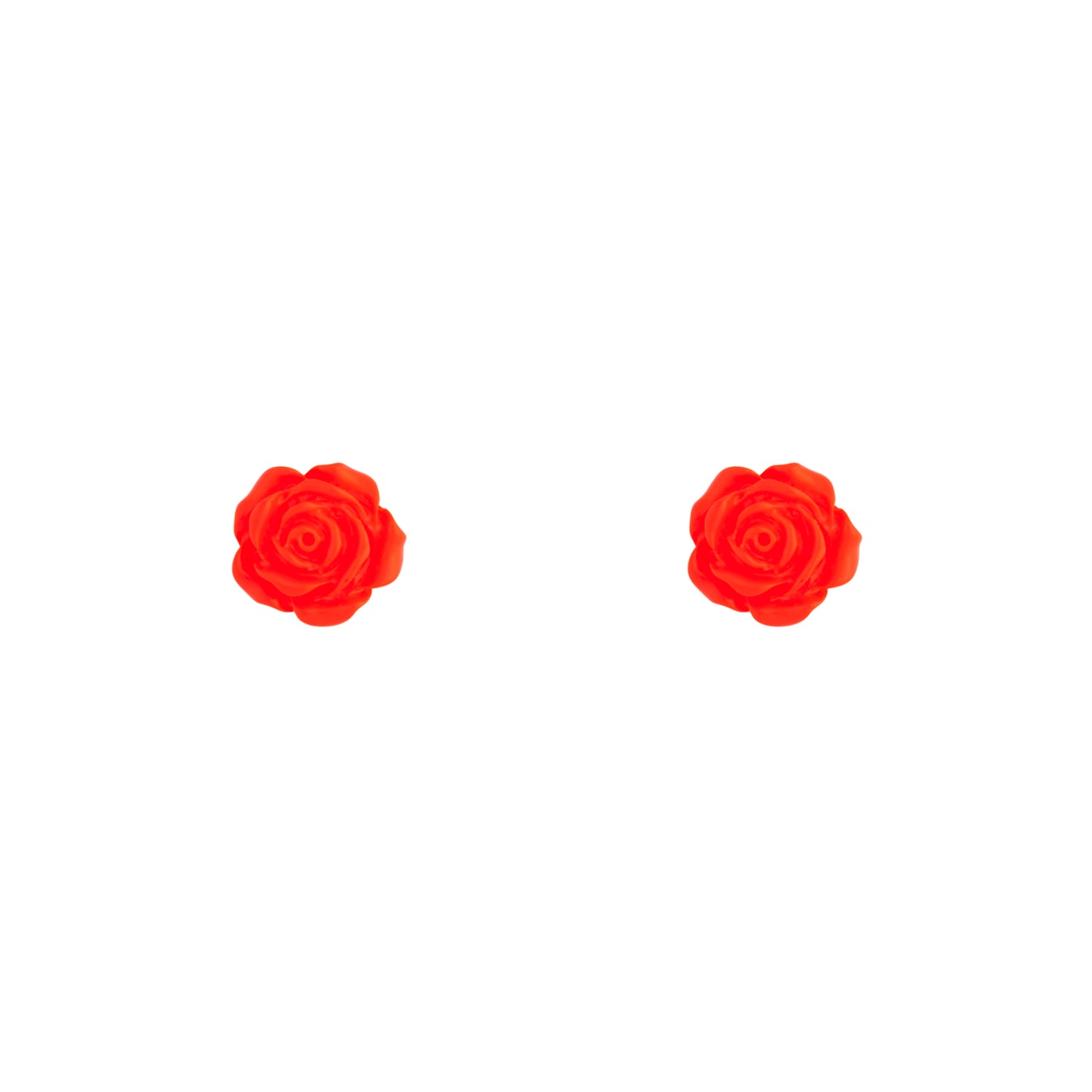 8STD AC POP ORANGE ROSE STUD