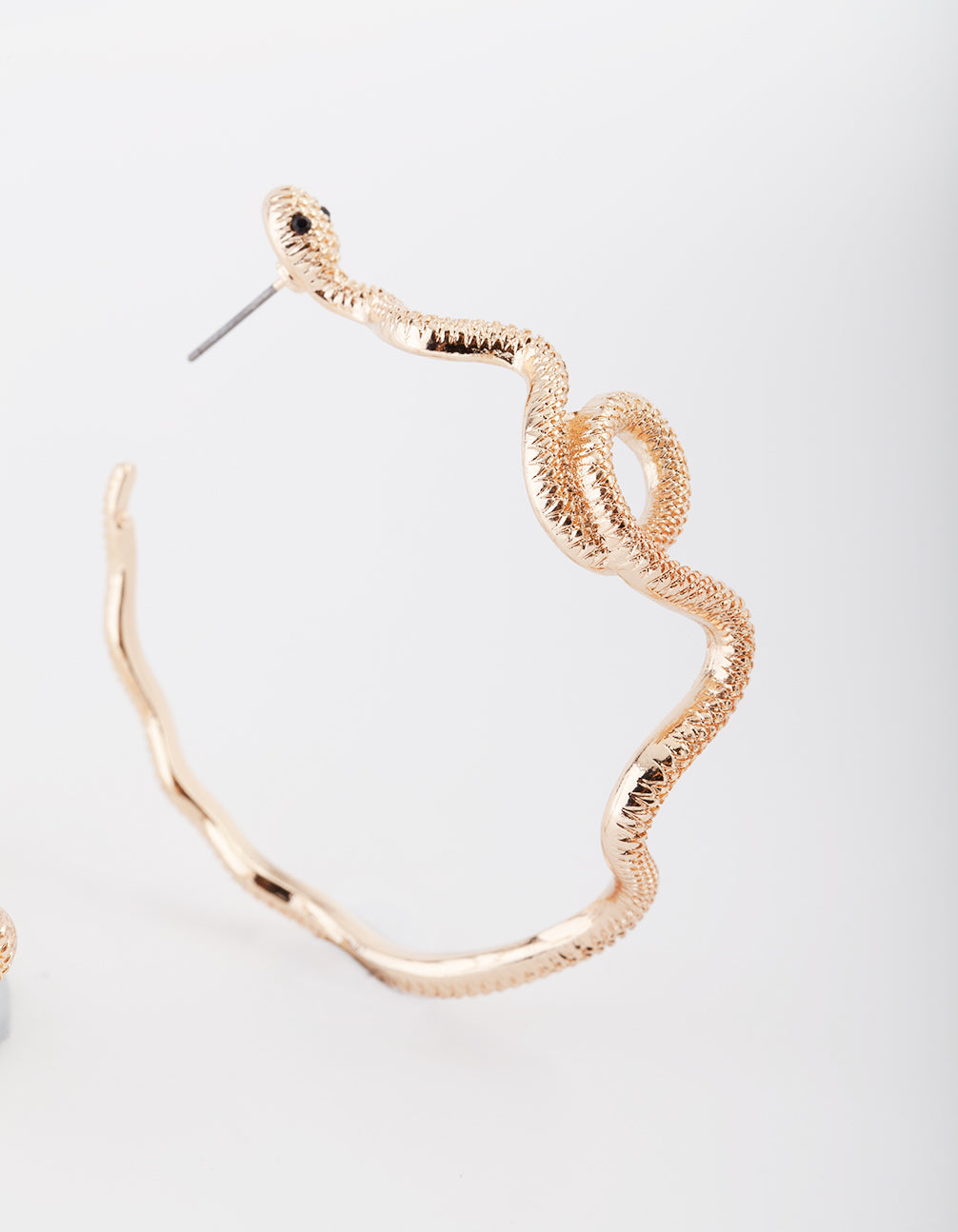 FGOLD SG TWSTED SNAKE HOOP ER