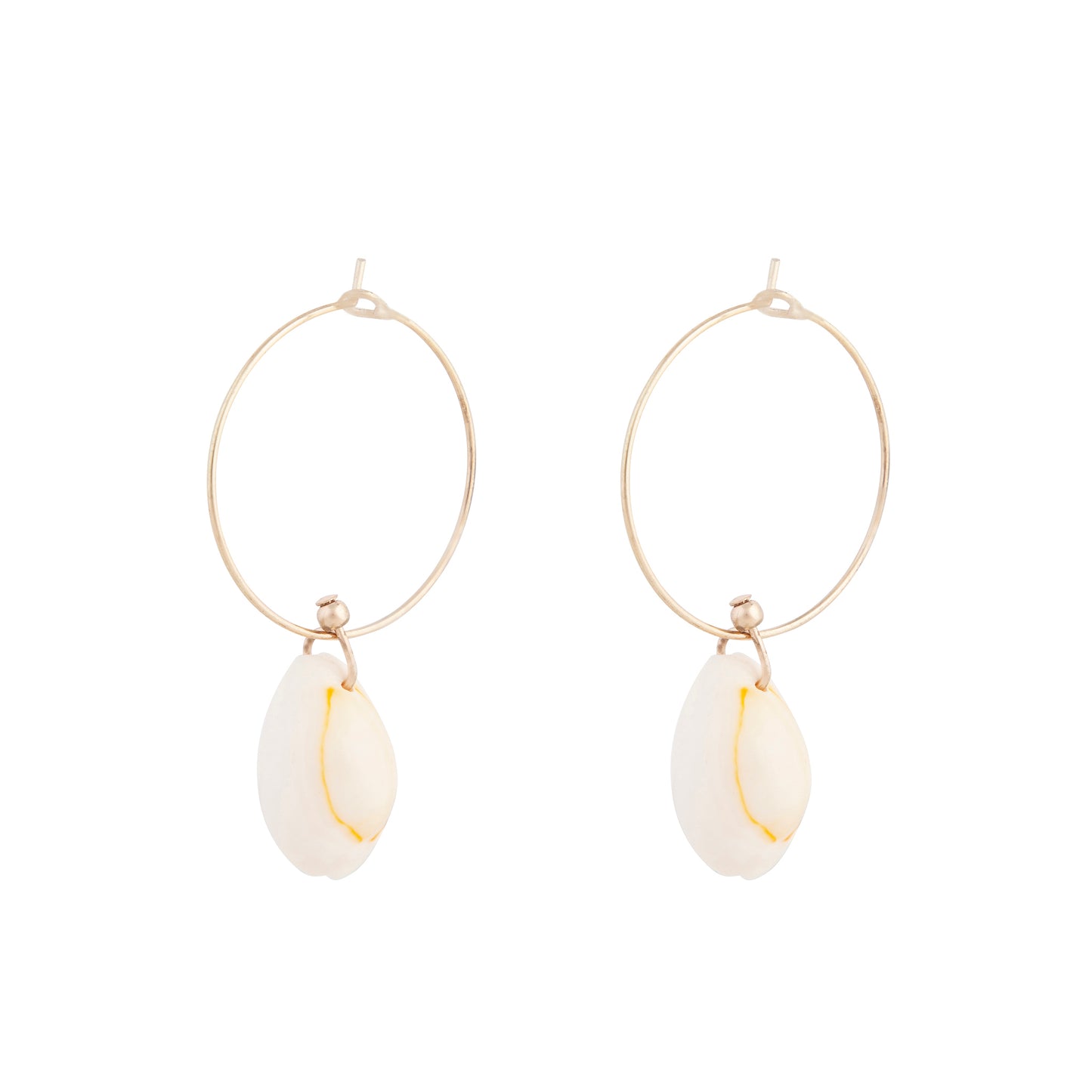 FGOLD SG COWRIE SHLL HOOP ER