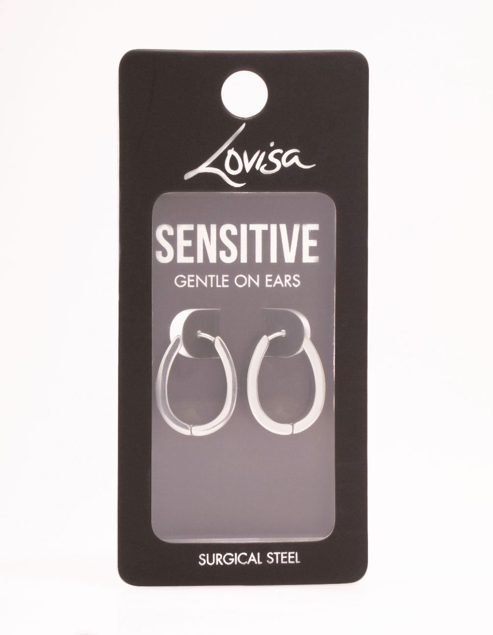 Surgical Steel Large Oval Hoop Earrings