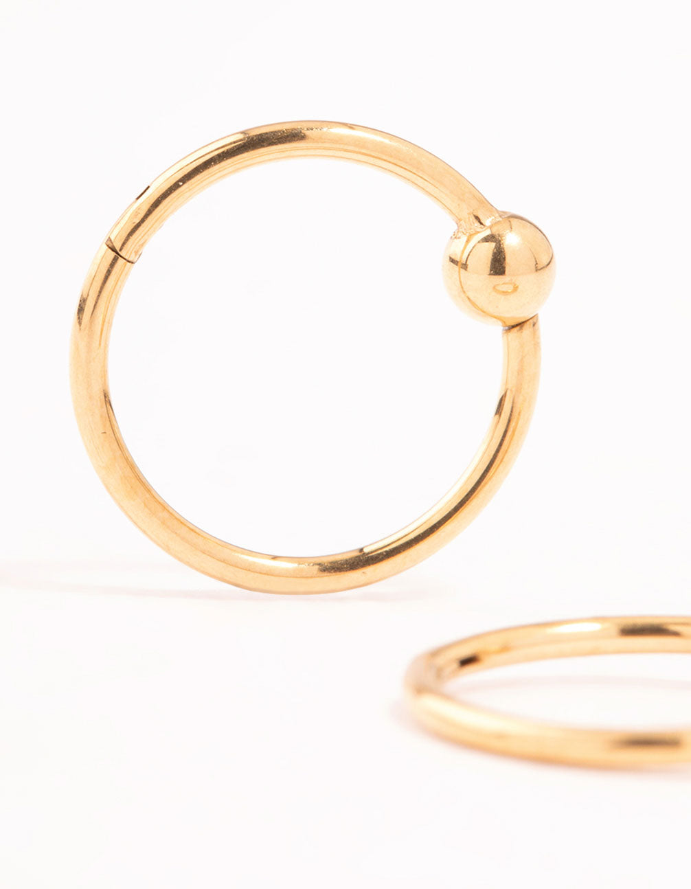 Gold Plated Surgical Steel Bull Clicker Ring