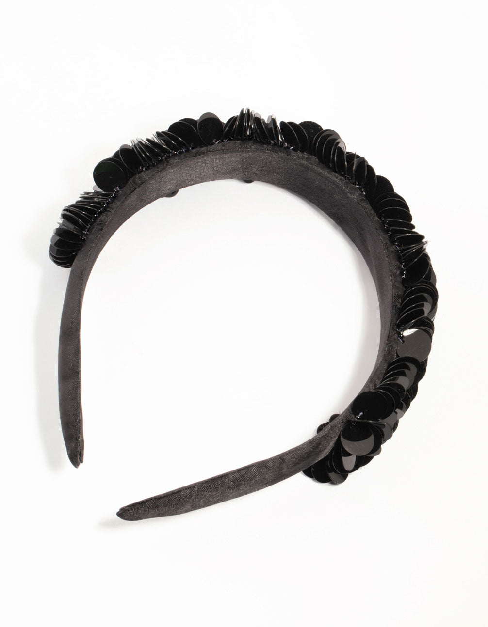 Black Mixed Padded Headband