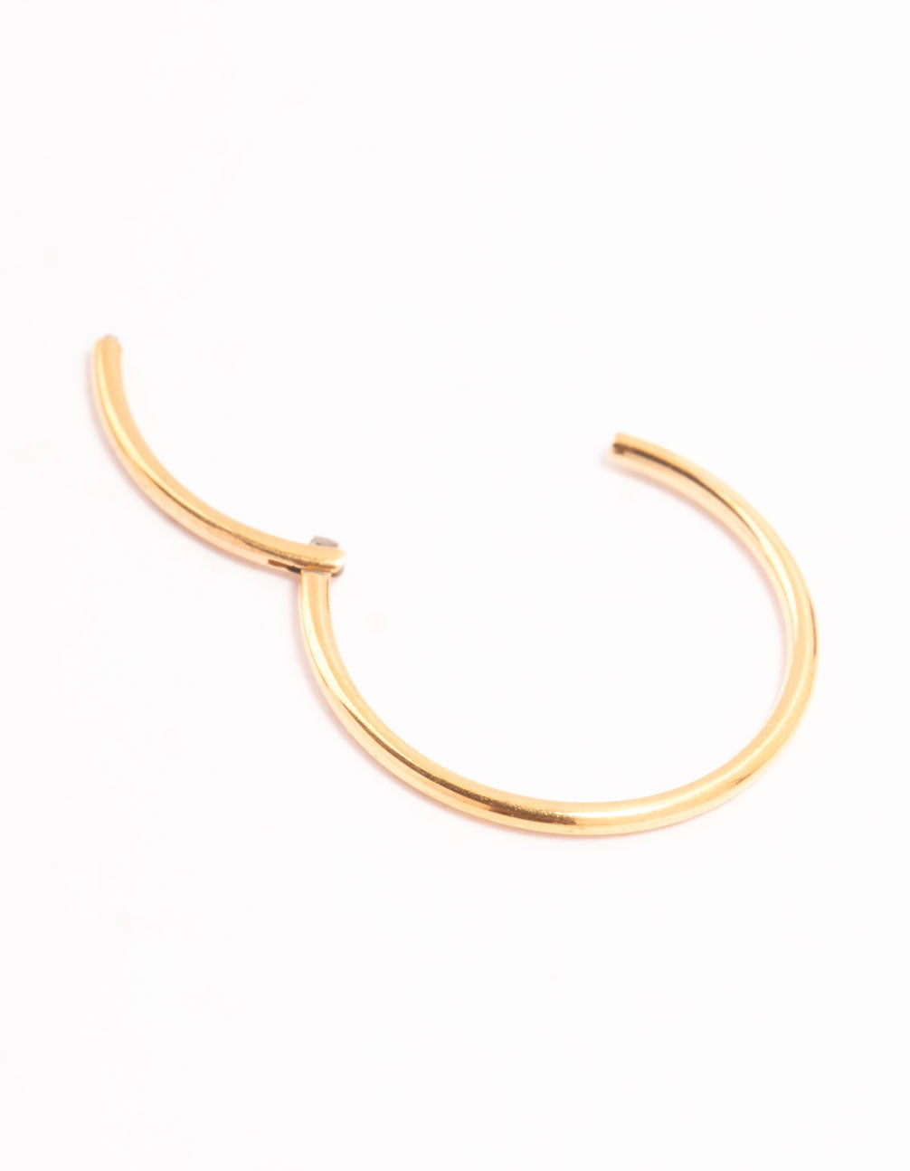 Gold Plated Titanium Plain Clicker Ring