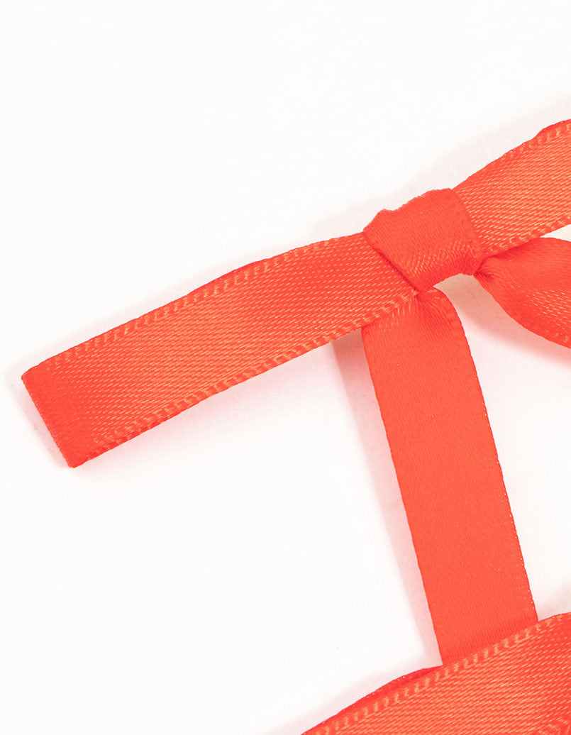Mini Red Satin Bows 4-Pack