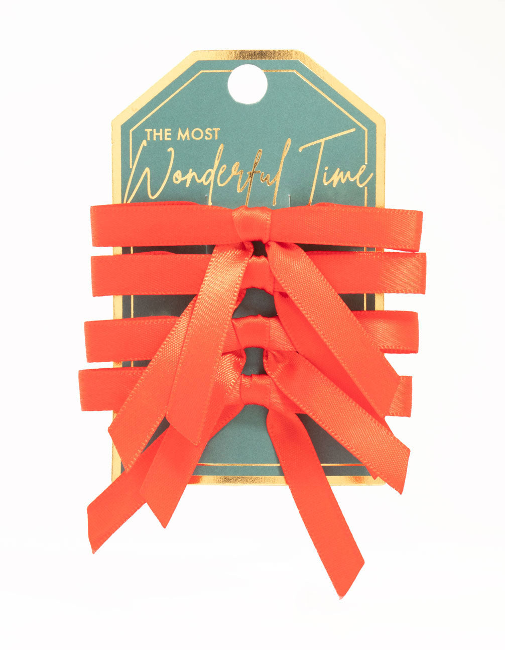 Mini Red Satin Bows 4-Pack