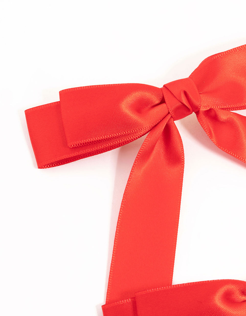 Red Double Loop Fabric Bows 2-Pack