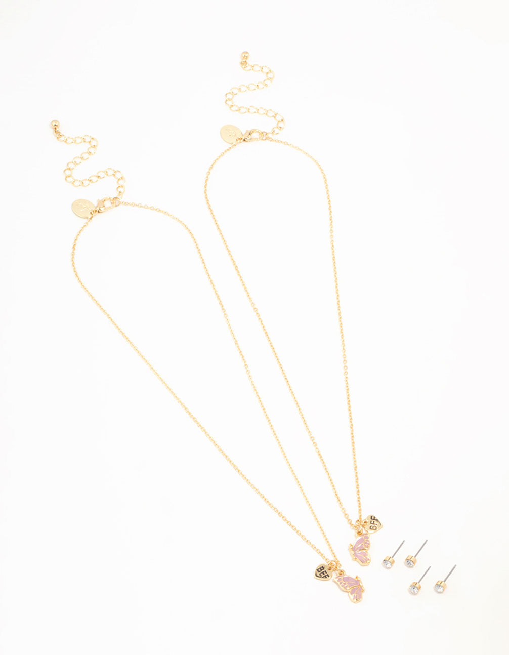 Kids Gold Butterfly  Jewellery Set