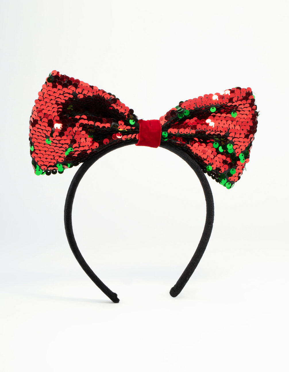Festive Fabric Sequin Bow Headband