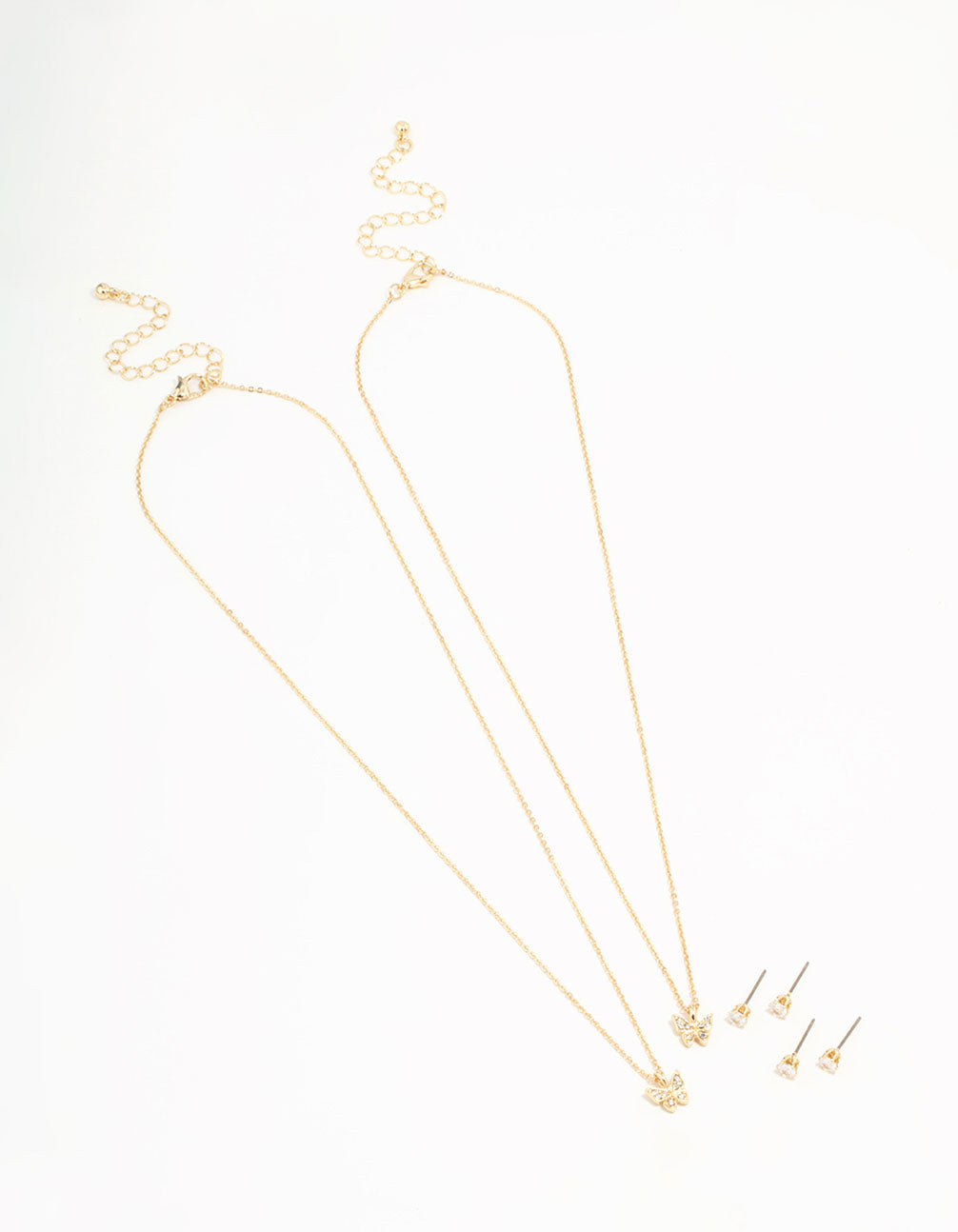 Kids Diamante Butterfly  Jewellery Set