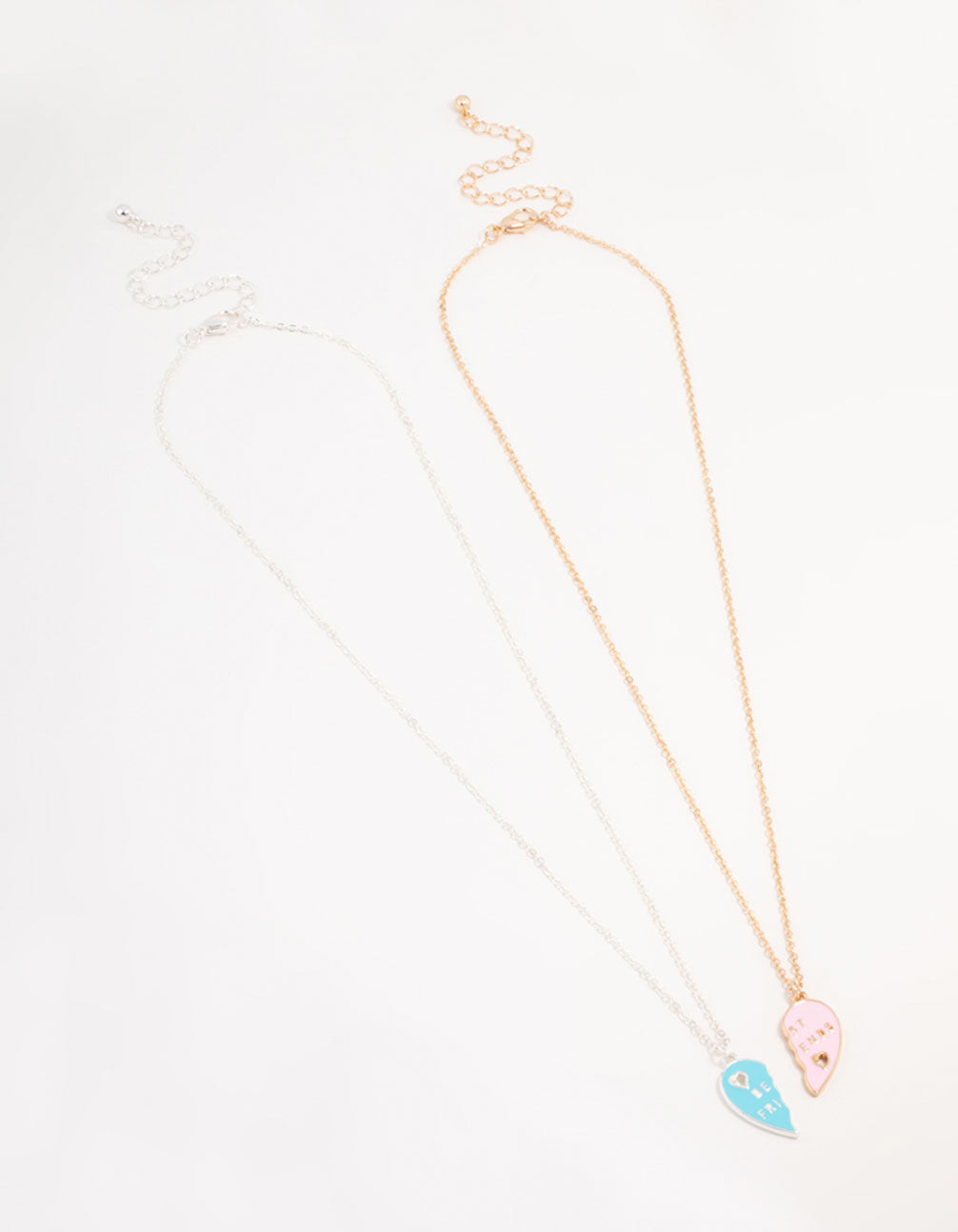 Pink & Blue Best Friend Necklaces 2-Pack
