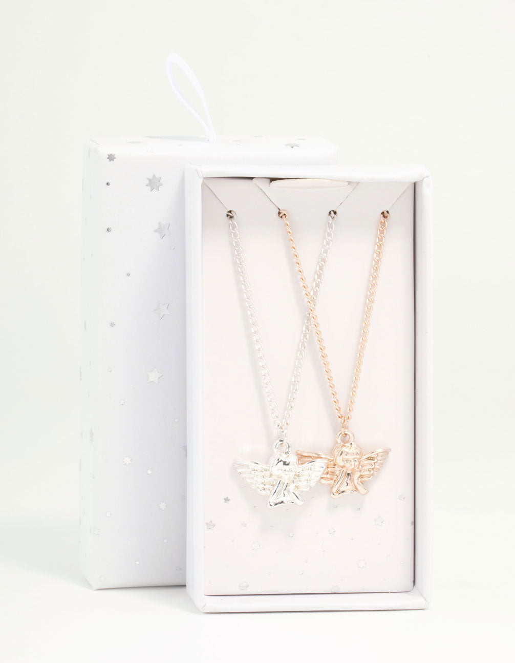 Mixed Metals Cherub Necklaces 2-Pack