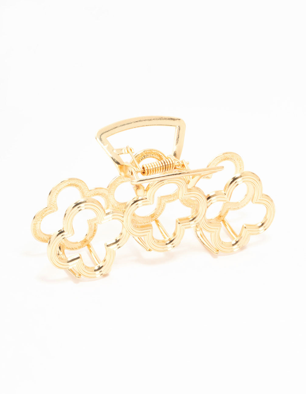 Gold Flower Trio Claw Clip
