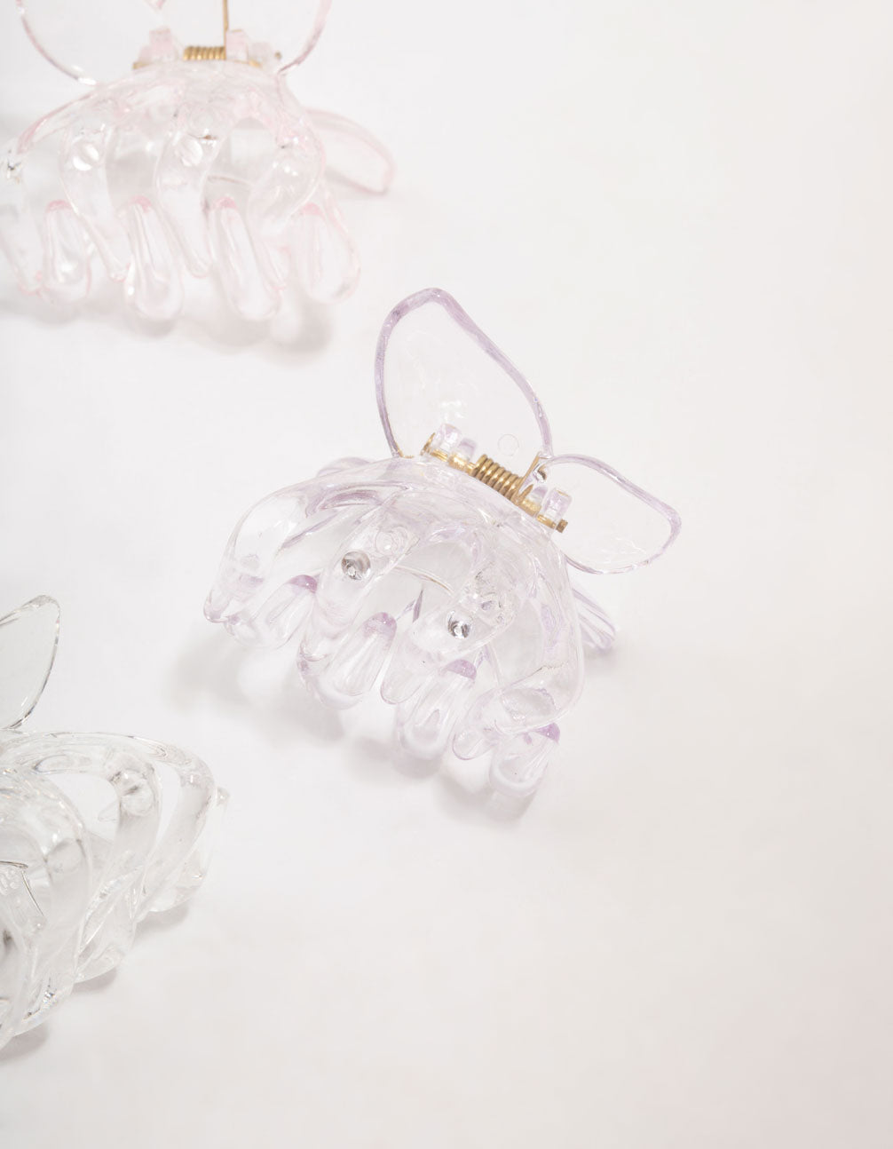 Transparent Butterfly Claw Clip 4-Pack