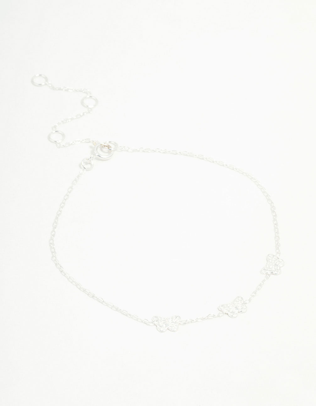 Sterling Silver Butterfly Trio Bracelet