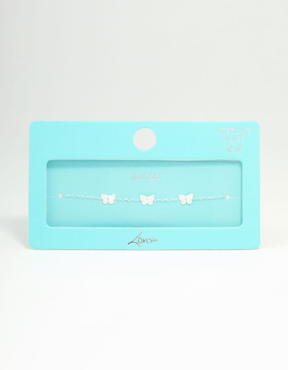Sterling Silver Butterfly Trio Bracelet