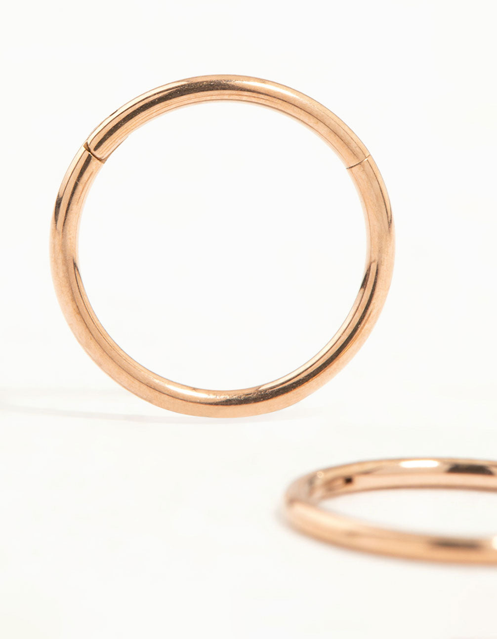 Rose Gold Plated Surgical Steel Medium Sleeper Earrings 10 mm