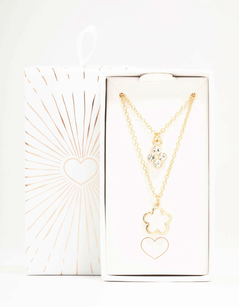Gold Flower Layered Necklace