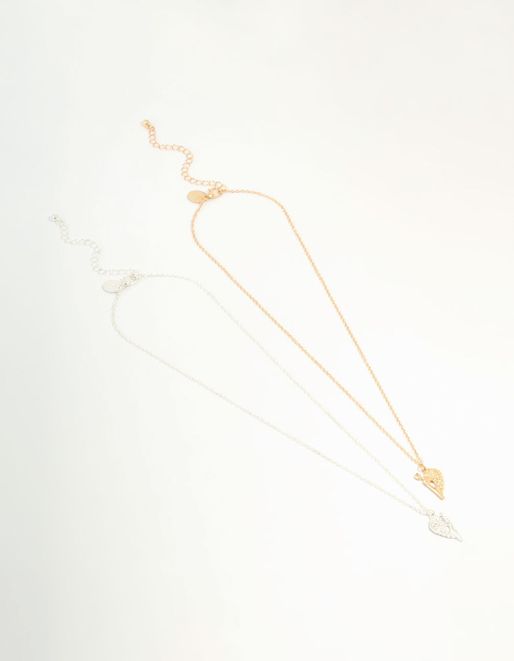 Mixed Metals Angel Necklaces 2-Pack