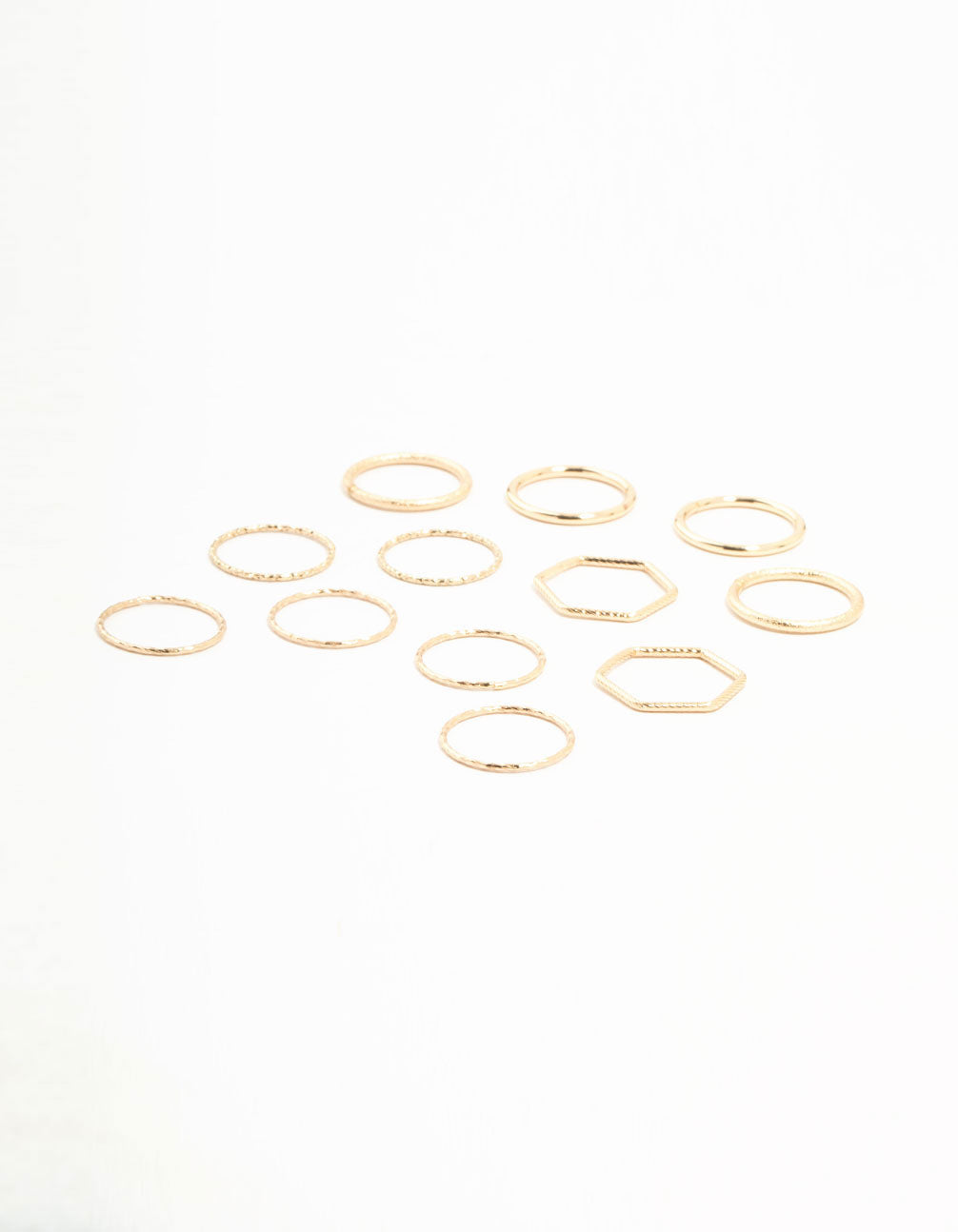 Gold Thin & Simple Rings 12-Pack