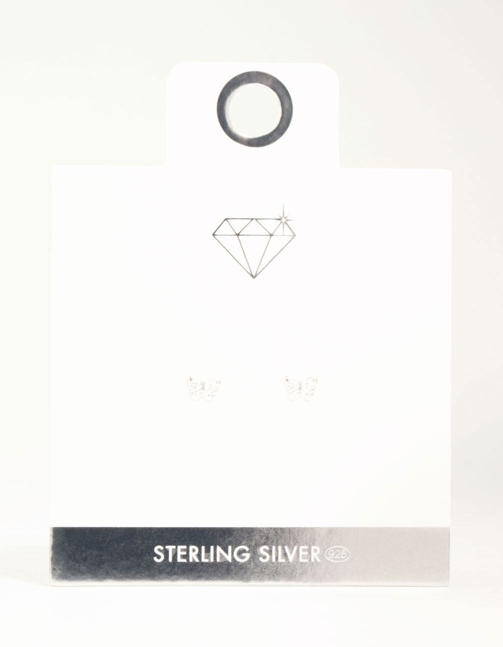 Sterling Silver Butterfly Stud Earrings