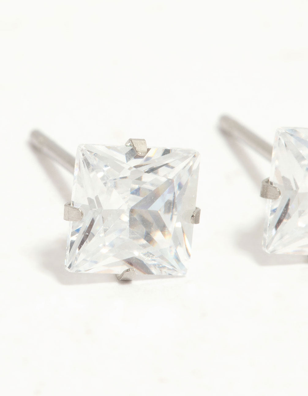 Waterproof  Diamante Stainless Steel Stud Earrings