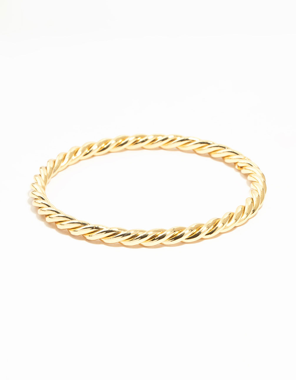 Gold Twisted Round Bangle
