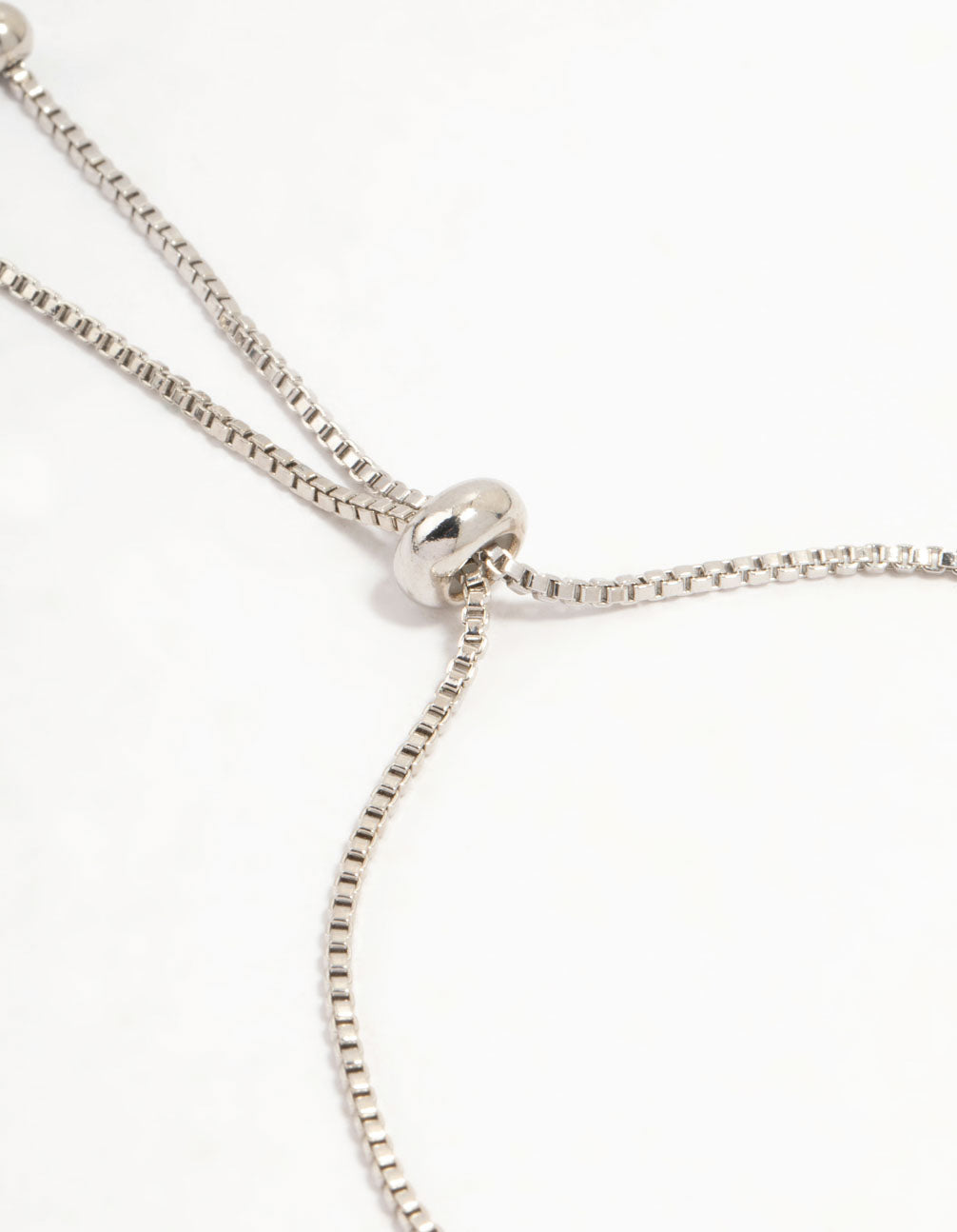 Silver Plated Cubic Zirconia Floral Toggle Bracelet