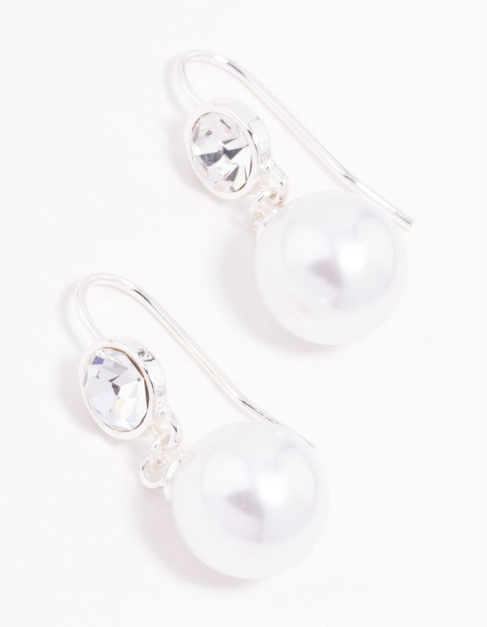 Silver Pearl & Czech Bohemia Crystal Drop Earrings