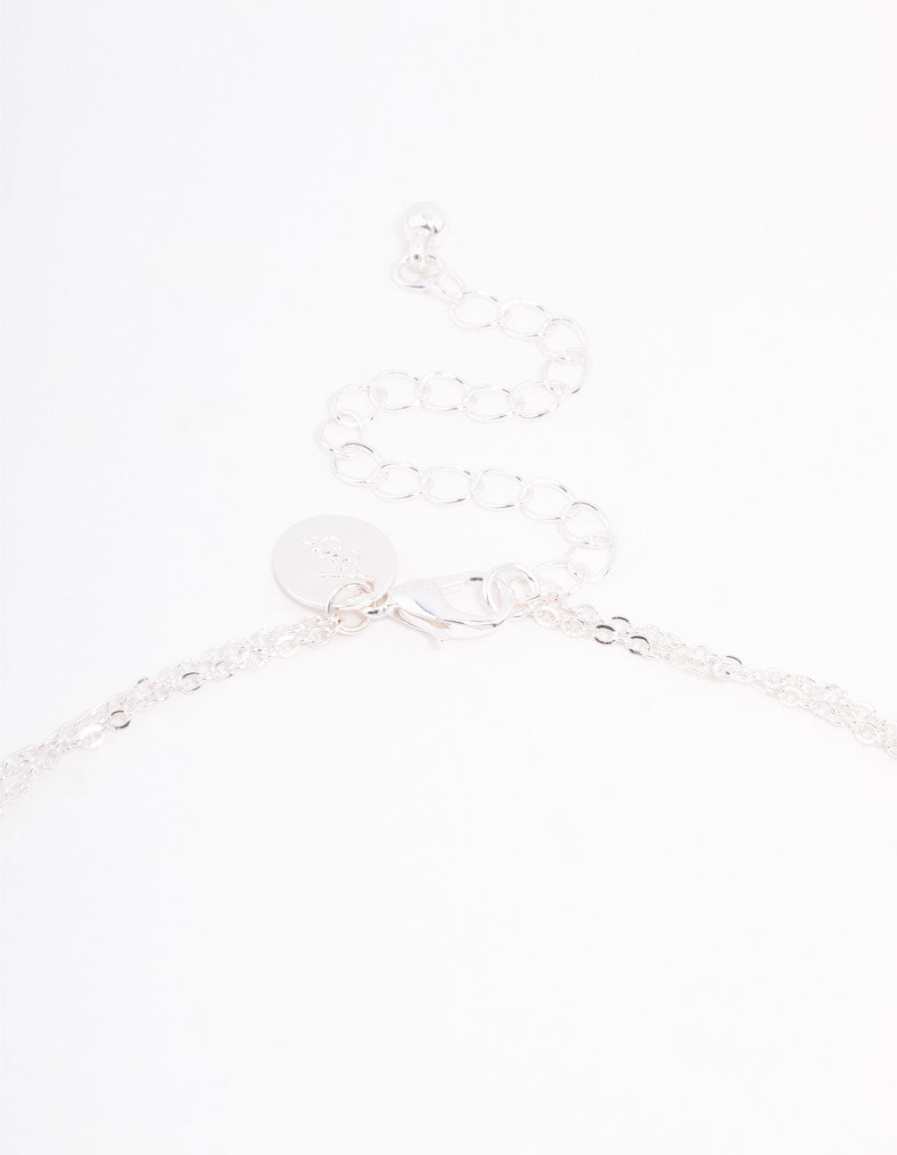 Silver Czech Bohemia Crystal Heart Layered Necklace