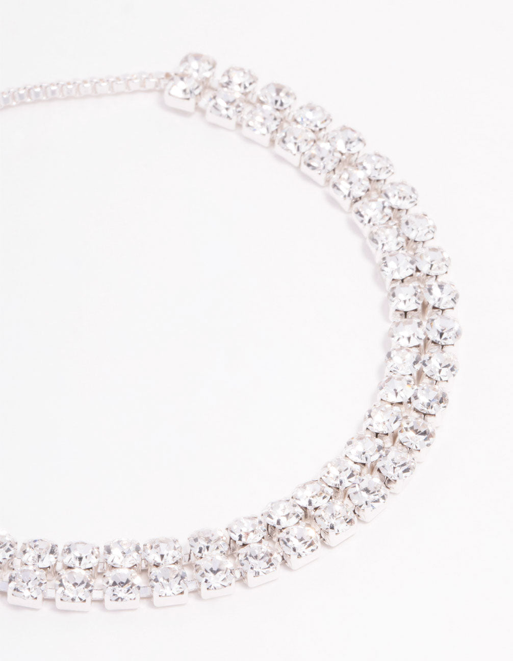 Silver Czech Bohemia Crystal Cup Chain Toggle Bracelet