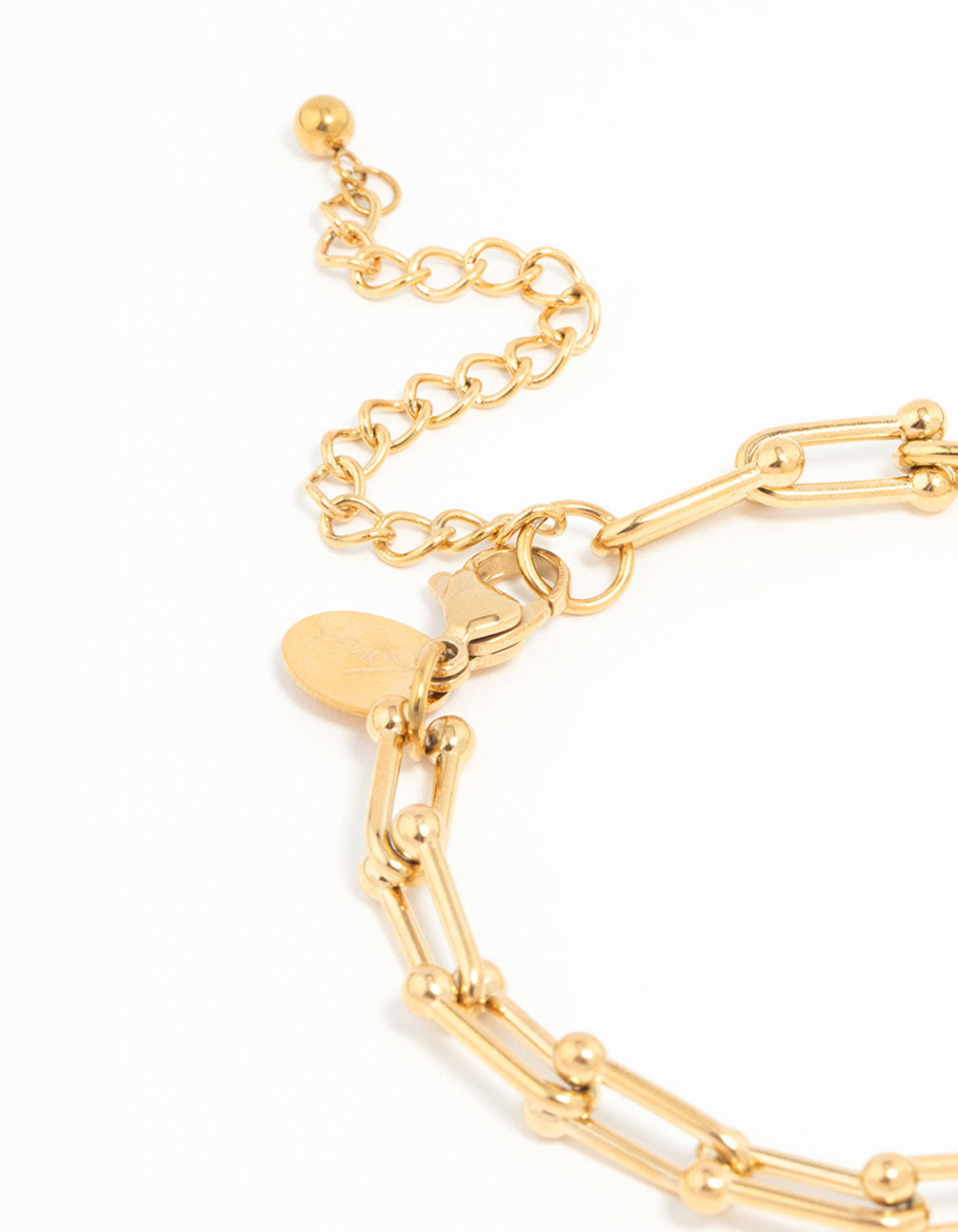 Waterproof Gold Plated Stainless Steel Hardware Chain Bracelet