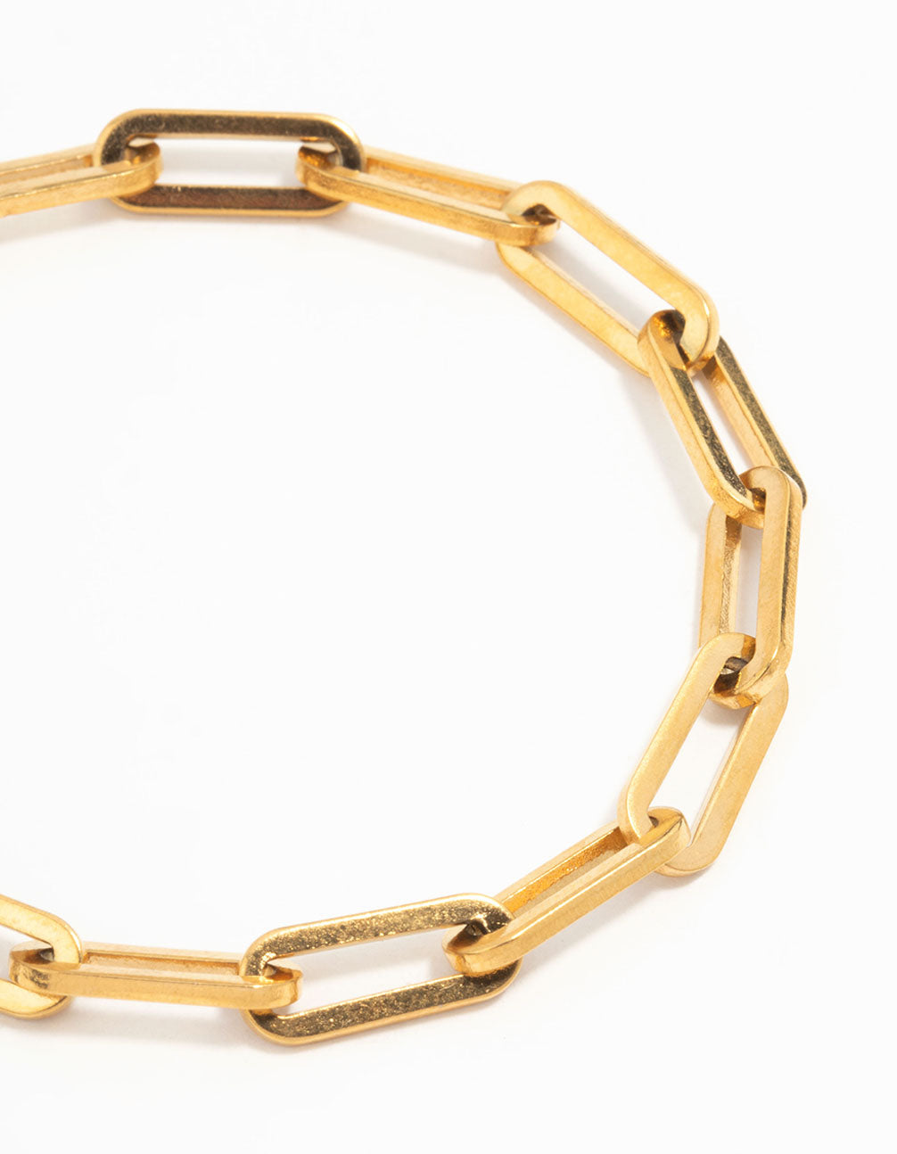 Waterproof Gold Plated Stainless Steel Paper Clip Bracelet